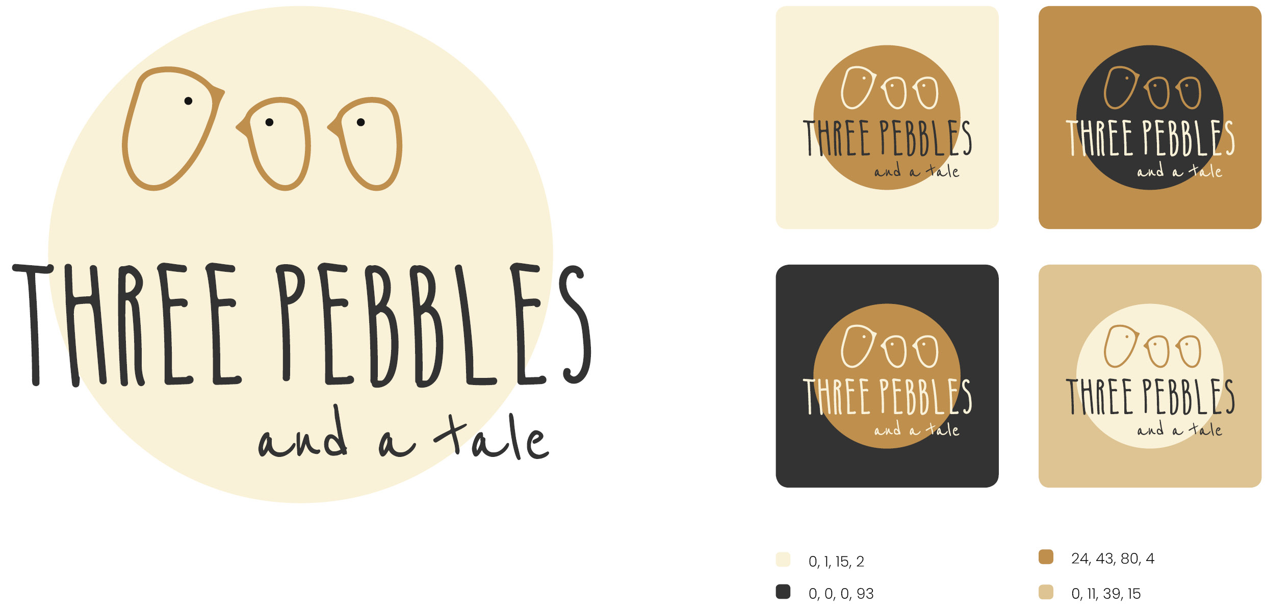 Studioem Three pebbles and a Tale barve