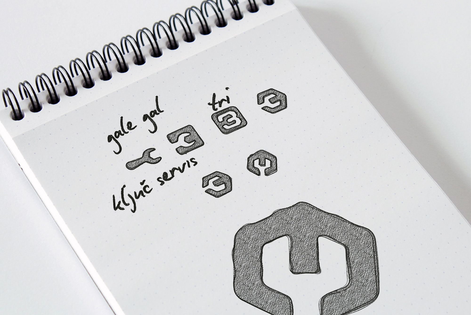 Studioem Gal3 logo sketches